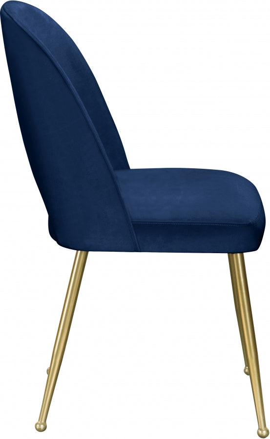 Chaise de salle à manger en velours Logan