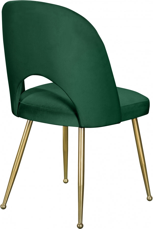 Chaise de salle à manger en velours Logan