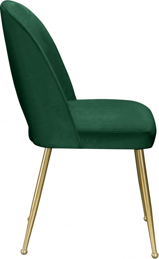 Chaise de salle à manger en velours Logan