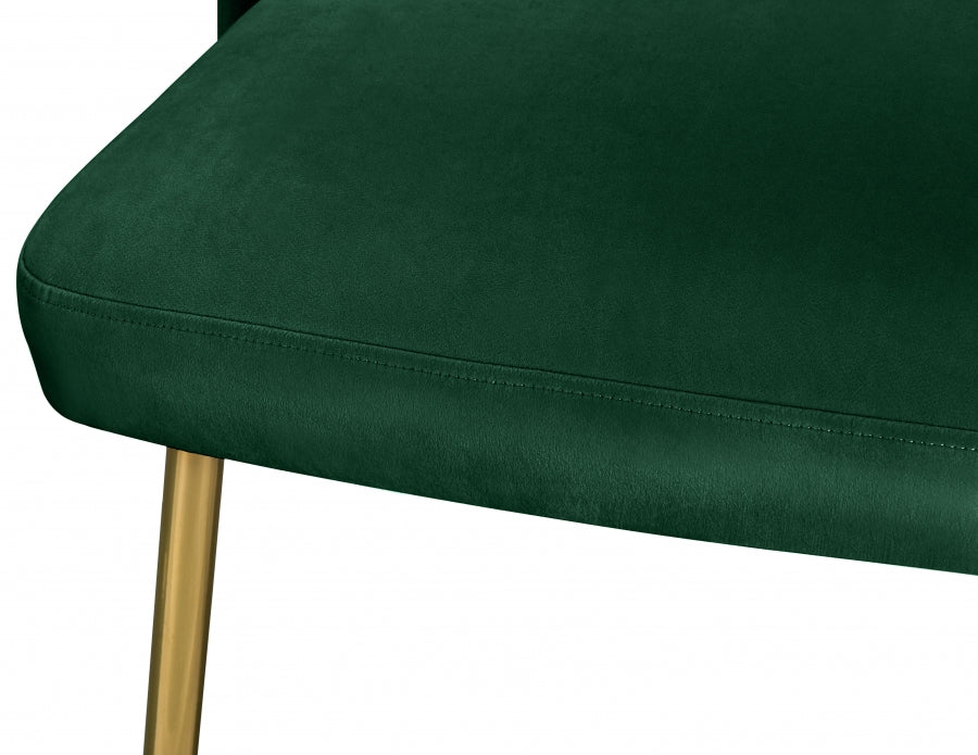 Chaise de salle à manger en velours Logan