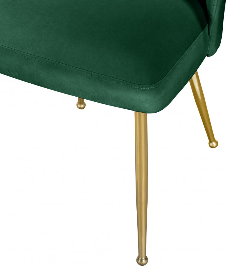 Chaise de salle à manger en velours Logan
