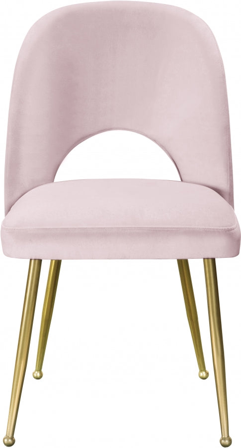 Chaise de salle à manger en velours Logan