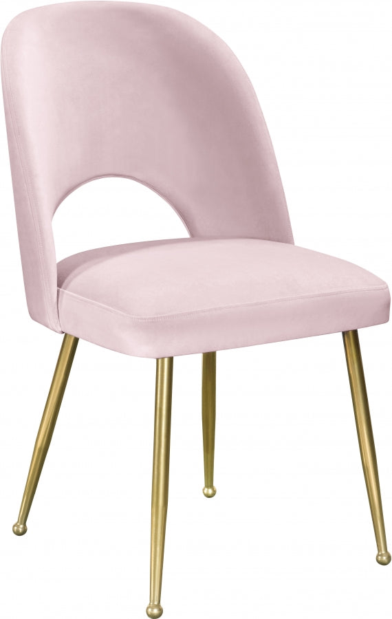Chaise de salle à manger en velours Logan