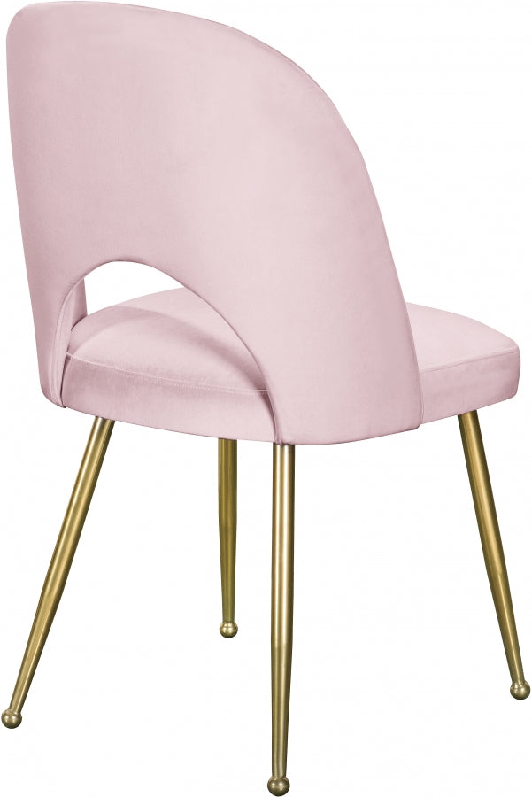 Chaise de salle à manger en velours Logan