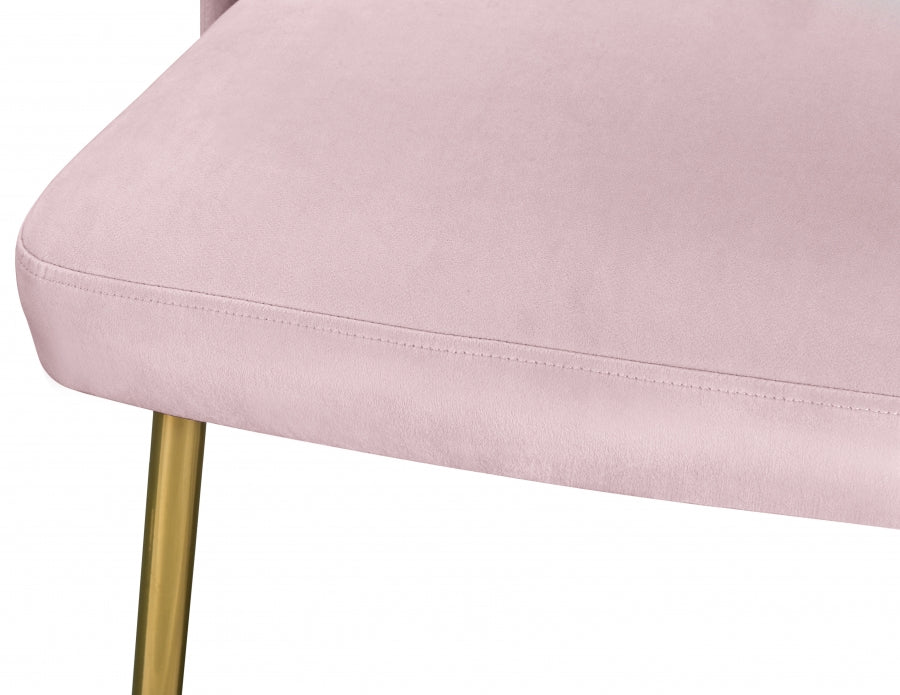 Chaise de salle à manger en velours Logan