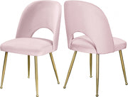 Chaise de salle à manger en velours Logan