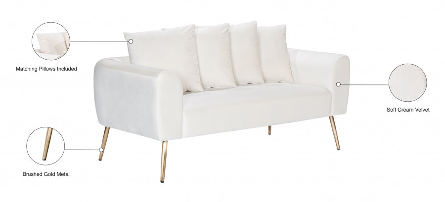 Causeuse en velours Quinn 