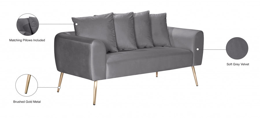Causeuse en velours Quinn 
