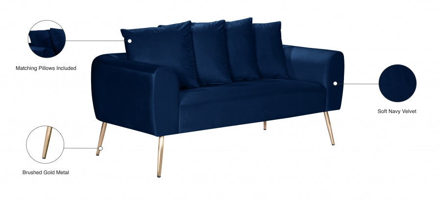 Causeuse en velours Quinn 