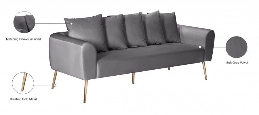 Canapé en velours Quinn