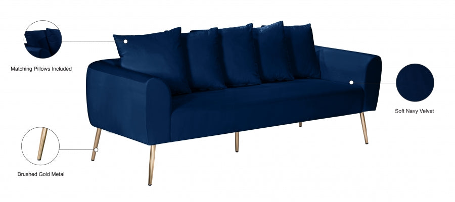 Canapé en velours Quinn