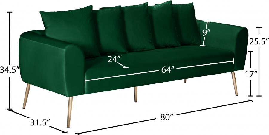 Canapé en velours Quinn