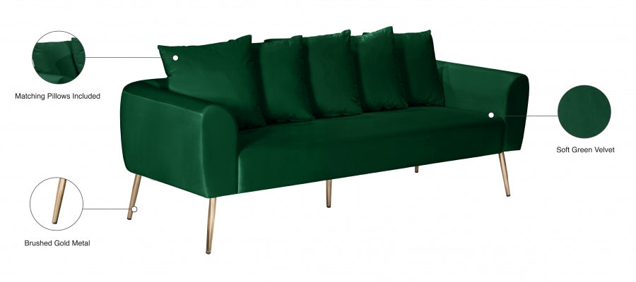 Canapé en velours Quinn