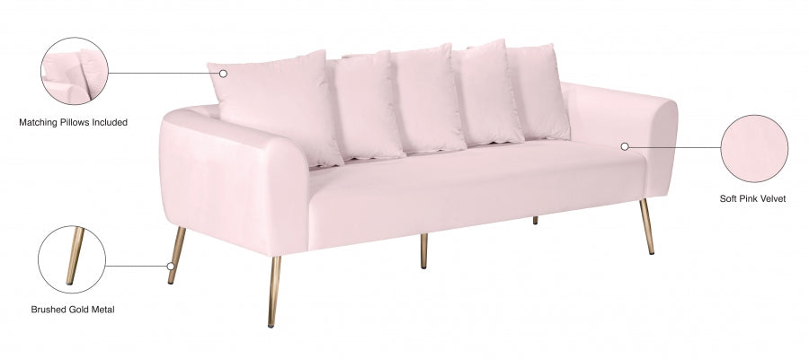 Canapé en velours Quinn