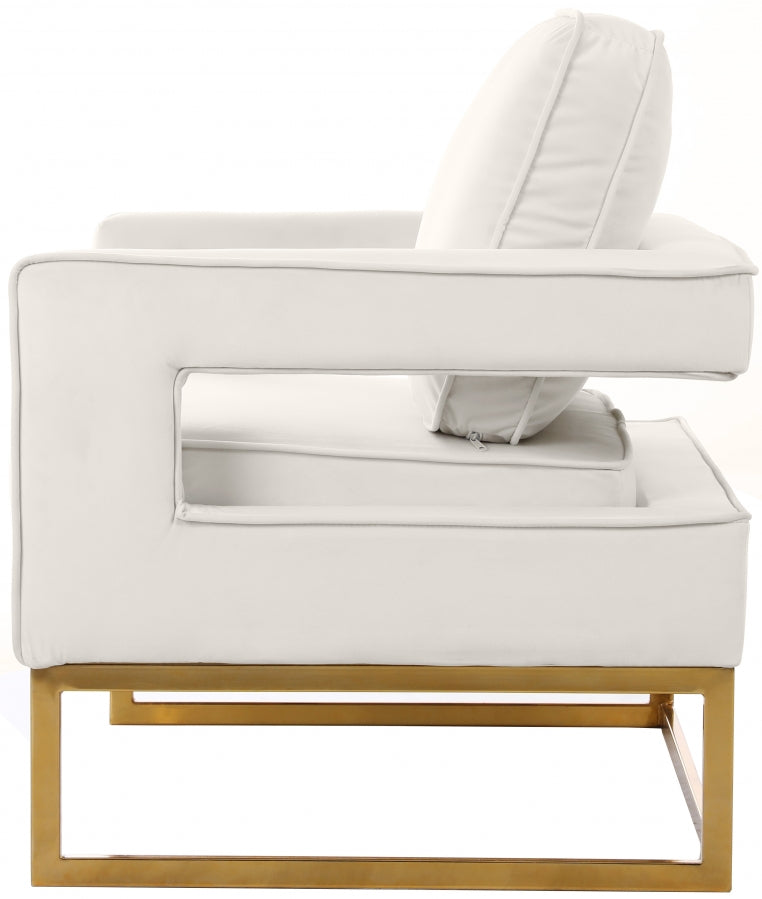 Chaise d'appoint en velours Noah