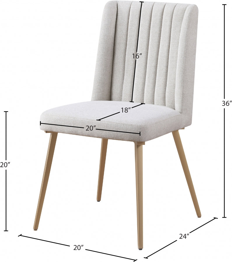 Chaise de salle à manger en lin Eleanor