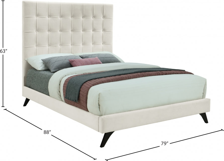 Lit en velours Elly