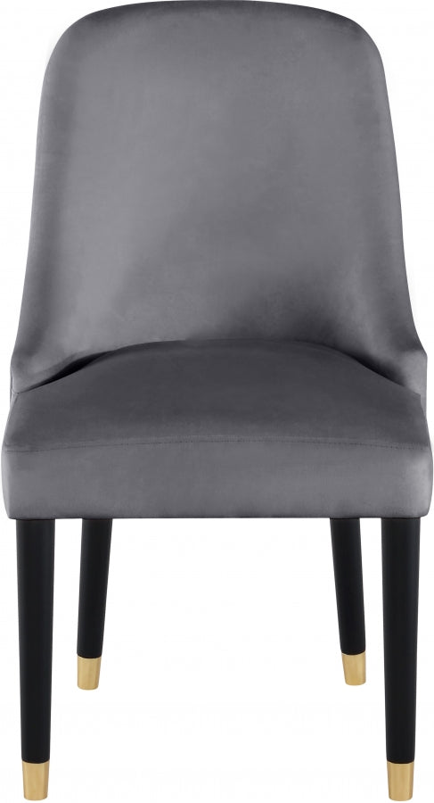 Chaise de salle à manger en velours Omni