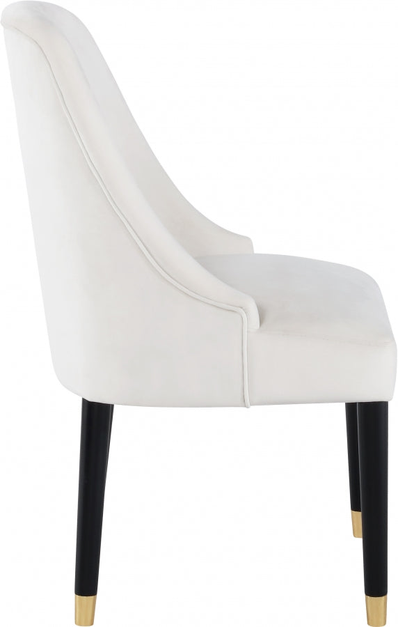 Chaise de salle à manger en velours Omni