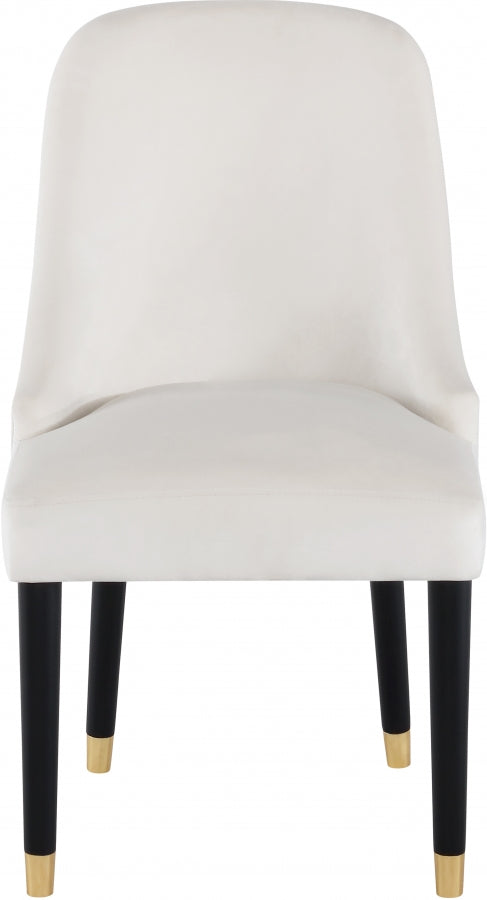 Chaise de salle à manger en velours Omni