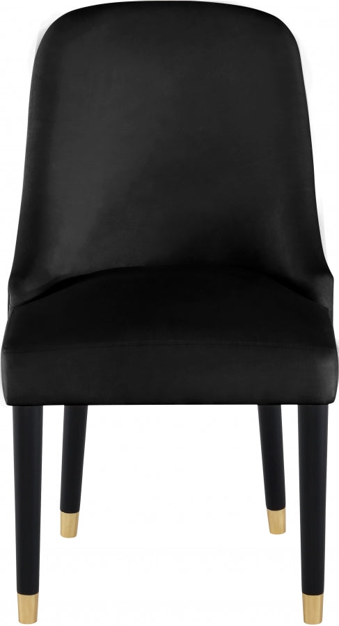 Chaise de salle à manger en velours Omni