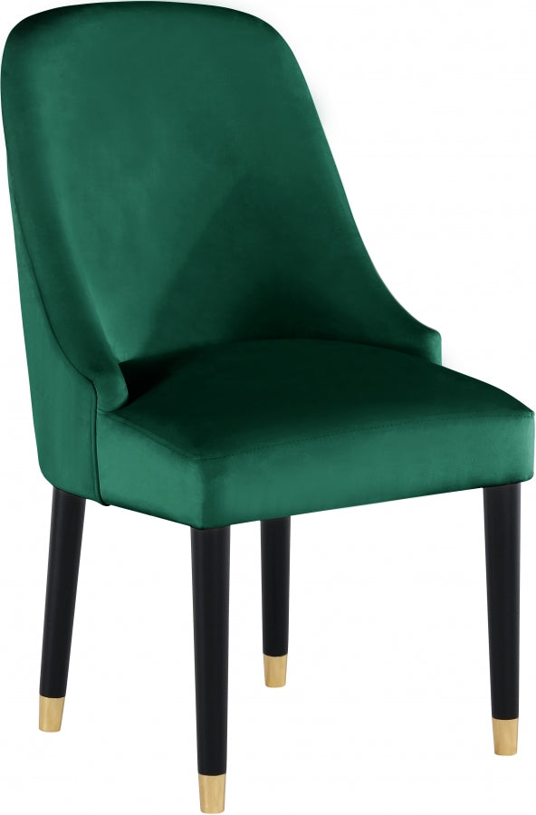 Chaise de salle à manger en velours Omni