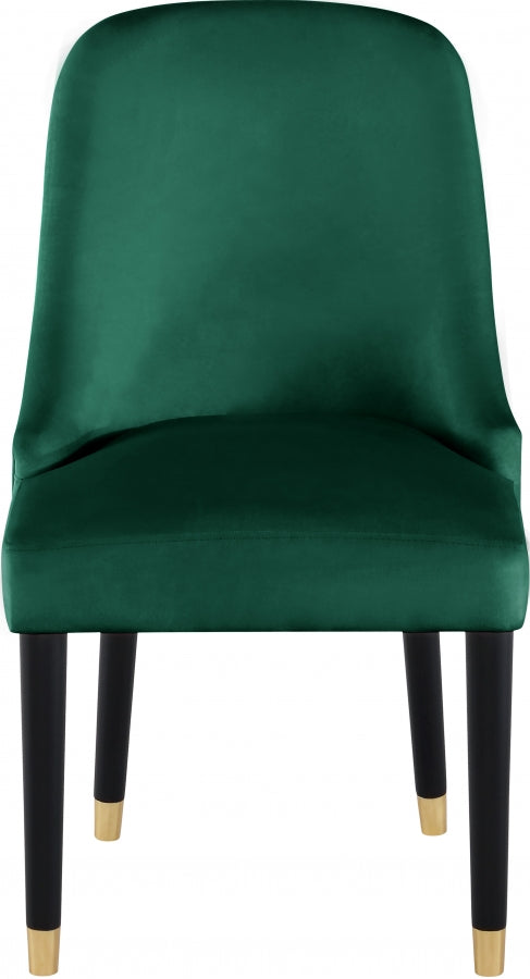 Chaise de salle à manger en velours Omni