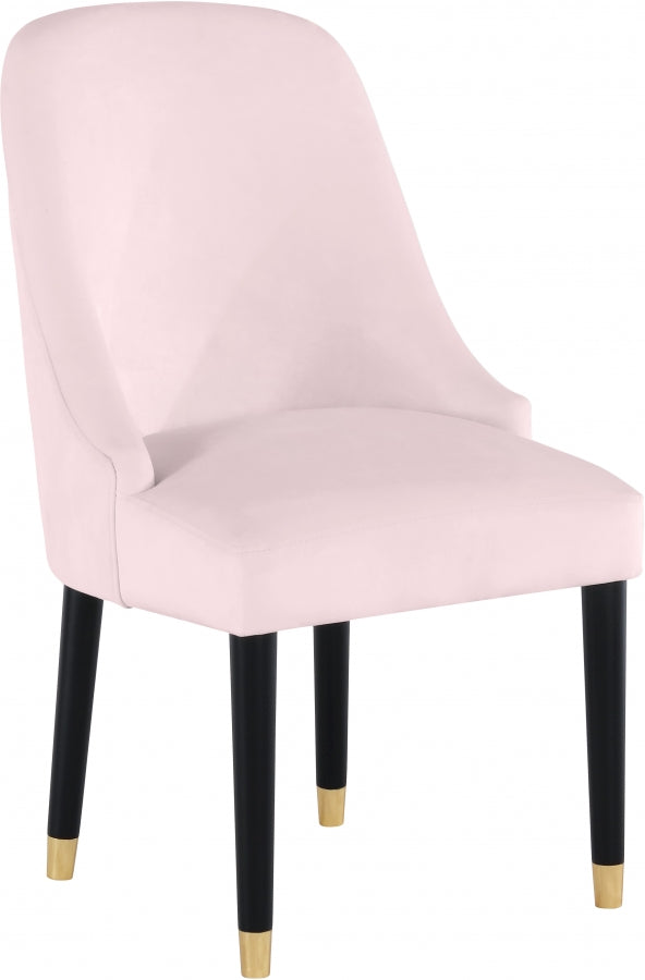 Chaise de salle à manger en velours Omni