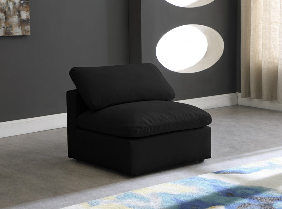 Chaise sans oreillers rembourrée en duvet modulaire standard en velours moelleux confortable comme un nuage