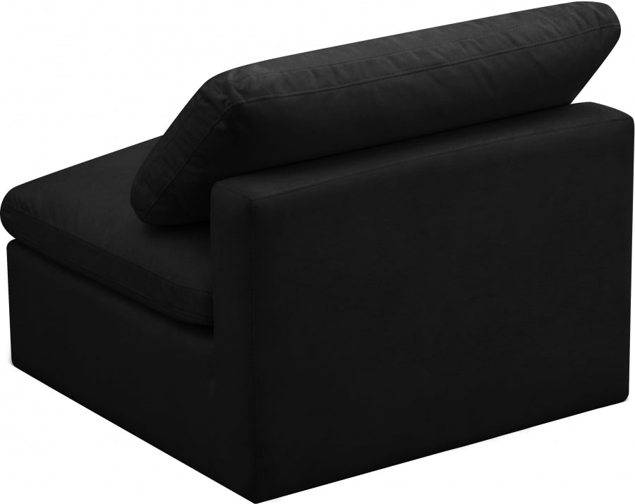 Chaise sans oreillers rembourrée en duvet modulaire standard en velours moelleux confortable comme un nuage