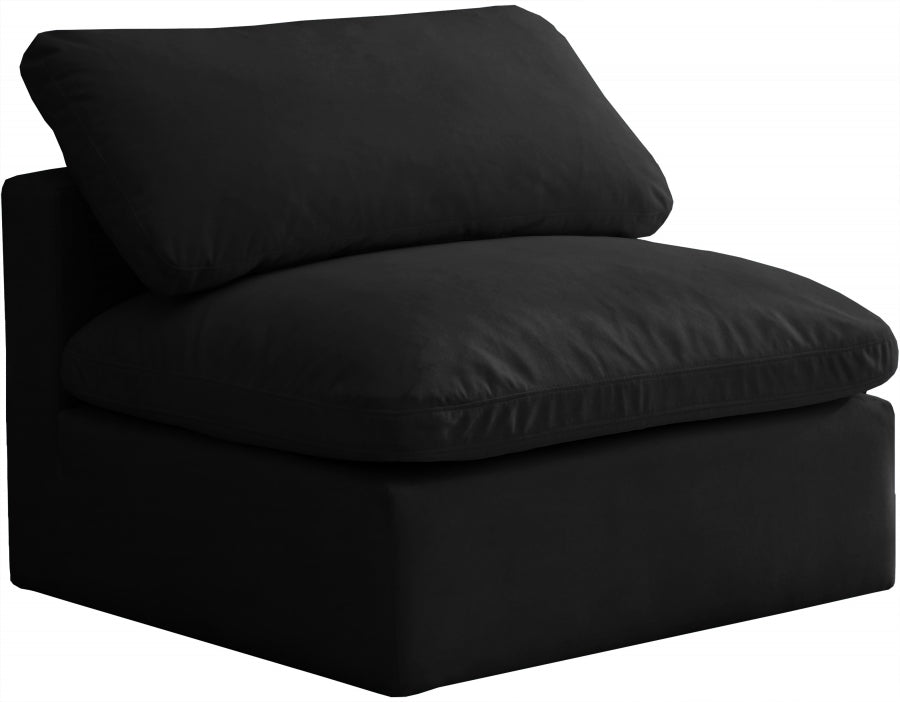 Chaise sans oreillers rembourrée en duvet modulaire standard en velours moelleux confortable comme un nuage