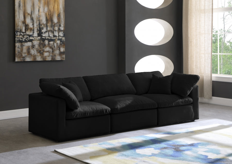 Canapé 105" rembourré en duvet modulaire standard en velours moelleux confortable comme un nuage