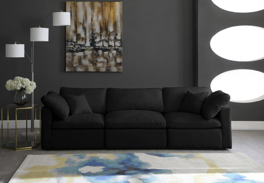 Canapé 105" rembourré en duvet modulaire standard en velours moelleux confortable comme un nuage