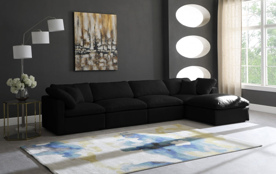 Sectionnel réversible rembourré en duvet modulaire standard en velours pelucheux confortable comme un nuage