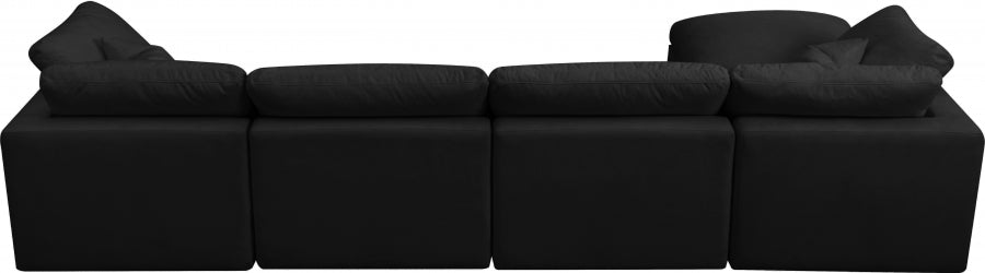 Sectionnel réversible rembourré en duvet modulaire standard en velours pelucheux confortable comme un nuage
