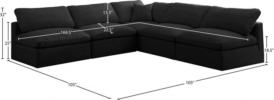 Sectionnel réversible rembourré en duvet modulaire standard en velours pelucheux confortable comme un nuage