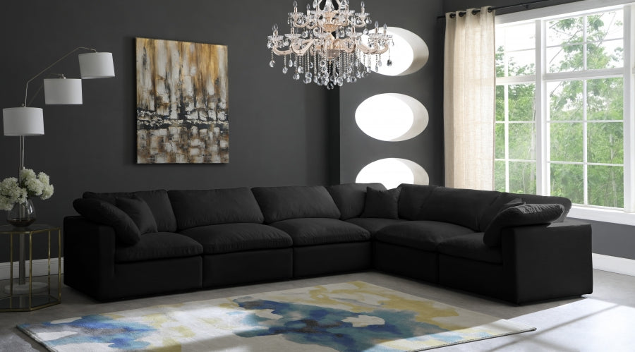Sectionnel réversible rembourré en duvet modulaire standard en velours pelucheux confortable comme un nuage