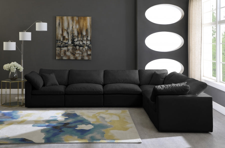 Sectionnel réversible rembourré en duvet modulaire standard en velours pelucheux confortable comme un nuage