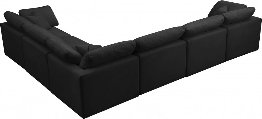 Sectionnel réversible rembourré en duvet modulaire standard en velours pelucheux confortable comme un nuage