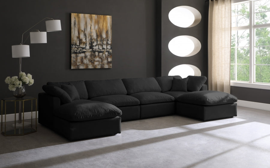 Sectionnel réversible rembourré en duvet modulaire standard en velours pelucheux confortable comme un nuage