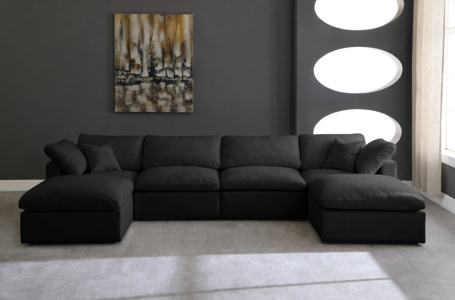 Sectionnel réversible rembourré en duvet modulaire standard en velours pelucheux confortable comme un nuage