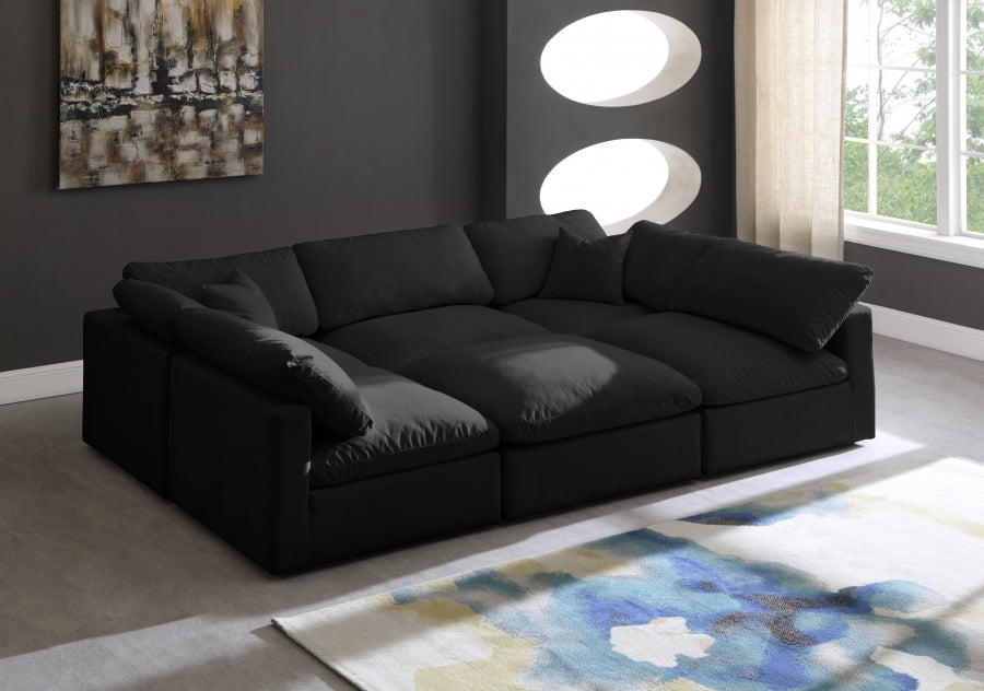 Sectionnel réversible rembourré en duvet modulaire standard en velours pelucheux confortable comme un nuage