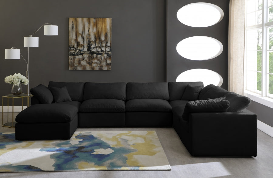 Sectionnel réversible rembourré en duvet modulaire standard en velours pelucheux confortable comme un nuage