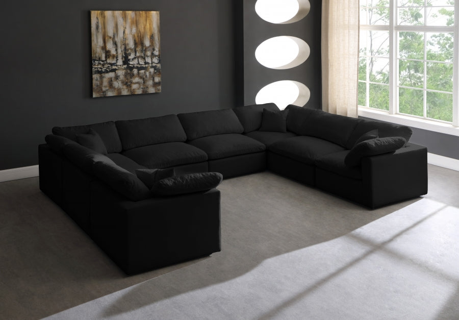 Sectionnel réversible rembourré en duvet modulaire standard en velours pelucheux confortable comme un nuage