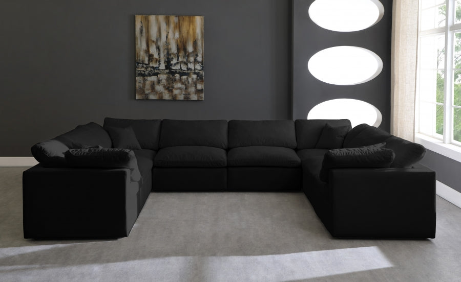 Sectionnel réversible rembourré en duvet modulaire standard en velours pelucheux confortable comme un nuage