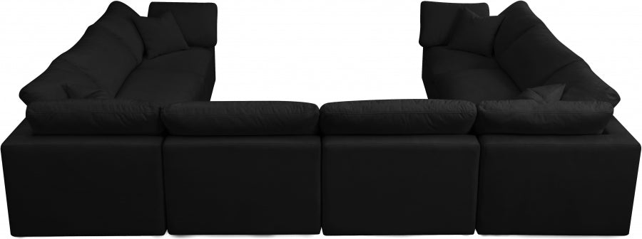 Sectionnel réversible rembourré en duvet modulaire standard en velours pelucheux confortable comme un nuage