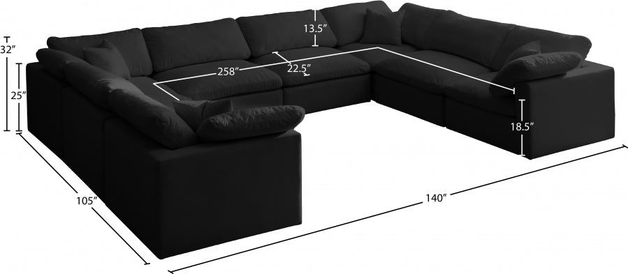 Sectionnel réversible rembourré en duvet modulaire standard en velours pelucheux confortable comme un nuage