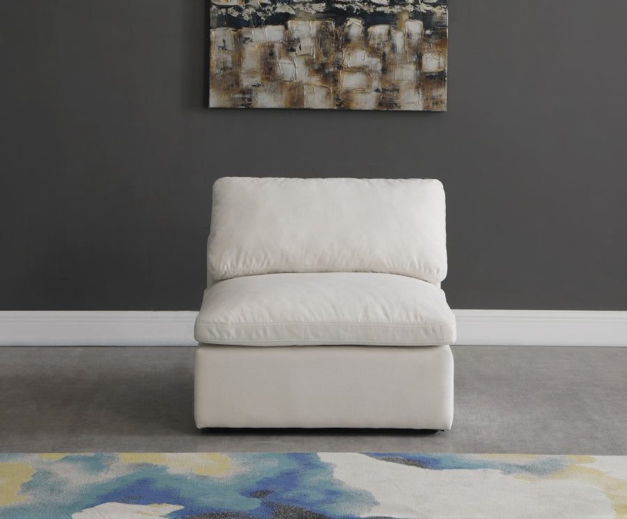 Chaise sans oreillers rembourrée en duvet modulaire standard en velours moelleux confortable comme un nuage