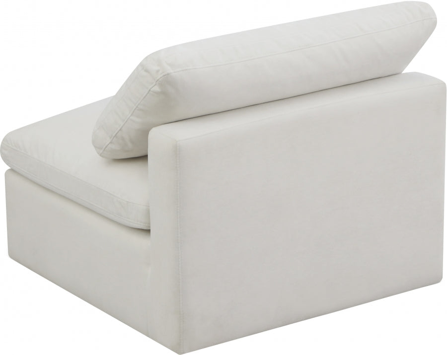 Chaise sans oreillers rembourrée en duvet modulaire standard en velours moelleux confortable comme un nuage