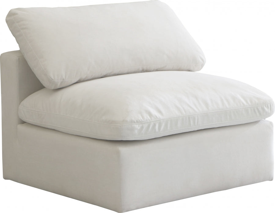 Chaise sans oreillers rembourrée en duvet modulaire standard en velours moelleux confortable comme un nuage